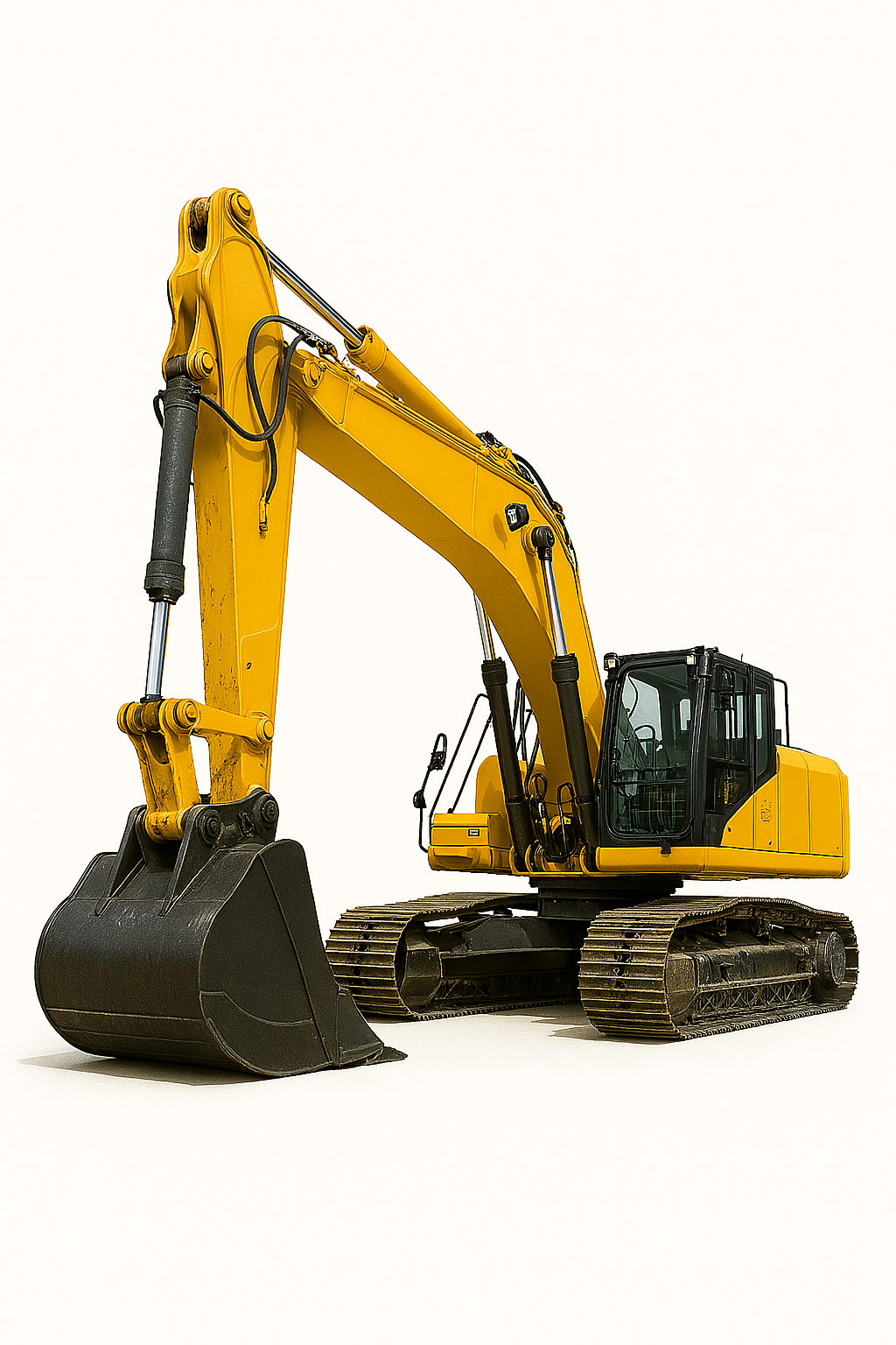 Yellow excavator
